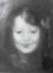 Fillette Souriant by Eugene Carriere