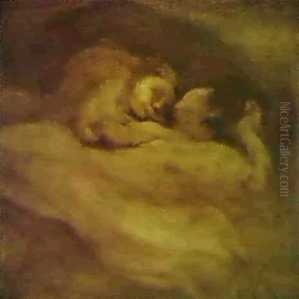 Femme Couchee Avec Un Enfant - view 1