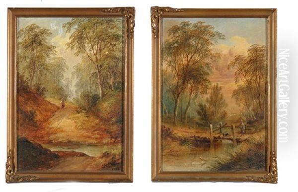 Landscape With Figures (+ Another; Pair) - view 1