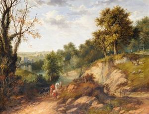 Drover And Cattle On A Country Lane