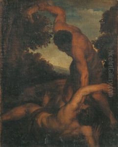 Samson Erschlagt Einen Philister Mit Dem Kieferknochen Eines Esels