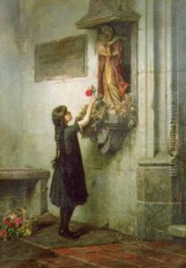 L'omaggio Alla Madonna by Julius Victor Carstens