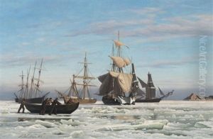Numerous Ships Stuck In The Ice