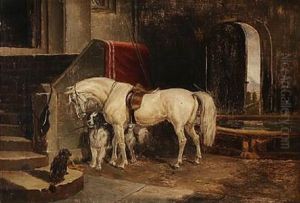 Scene From Milling House In Middlesex With Lady Malling's Favorite Horse Scene From Milling House In Middlesex With Lady Malling's Favorite Horse