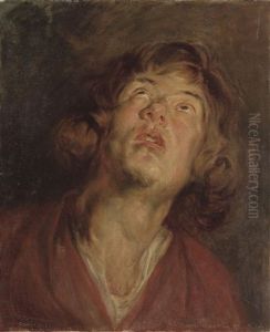 Head Of A Man (after Rubens) (1911) by Antoine (Anto) Carte