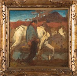 Paysan Et Son Cheval by Antoine (Anto) Carte