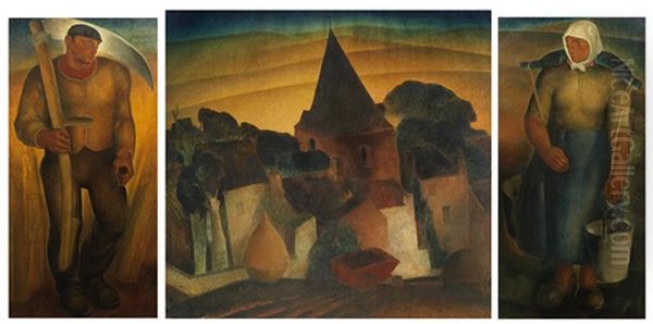 Le Village (triptych) - view 1