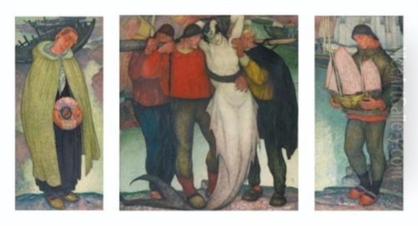 Les Offrandes (triptych) - view 1