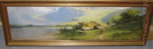 Mountain River Scene (+ Another; Pair) by Frank Thomas Carter