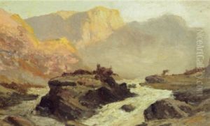 A Highland Stream by Frank Thomas Carter