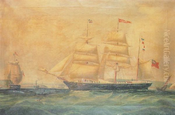 The Three-masters "glenara" Of Aberayron, Cd. R. Davies Off Cork Island - view 1