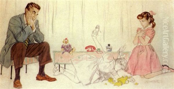 Father And The Quiz (from Mccall's) - view 1