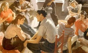 Group Of Teenagers At A Party by Pruett Carter