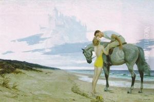 Couple On Beach, Castle In The Air by Pruett Carter