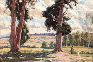 Landscape With Gum Trees by Sydney Carter