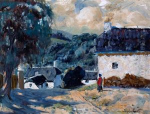 Figures In Farmyard by Sydney Carter