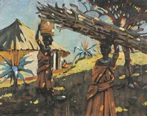 Women Outside A Hut, Eastern Cape