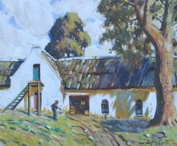 Farm Labourer By A Barn - view 1