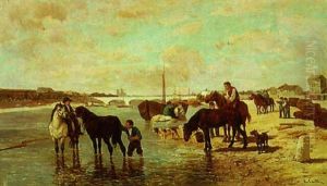Horses In The Seine Horses In The Seine