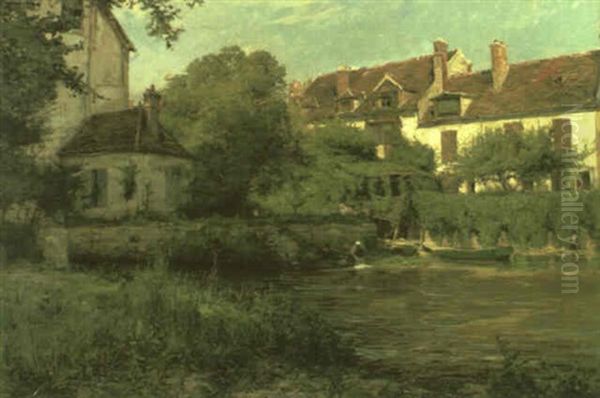 Blick Auf Die Hauserfront Einer Franzosischen Kleinstadt - view 1