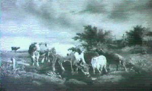 Vache Et Chevres Aupres D'un Etang by Victor-Emile Cartier
