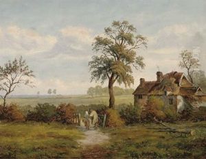 Cottage Scene, Marston Green by William P. Cartwright