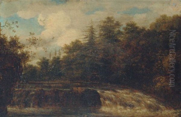 A Wooded River Landscape - view 1