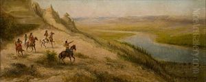 Indian Scouts Overlooking River by William de la Montagne Cary