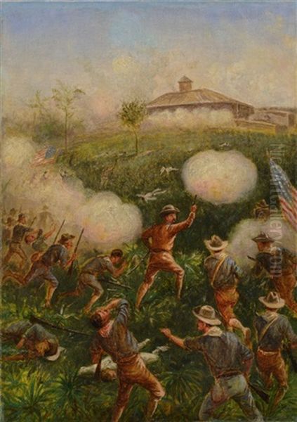 Theodore Roosevelt And The Rough Riders Storming San Juan Hill - view 1