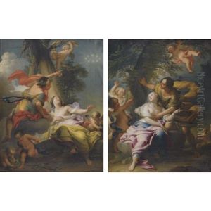 Bacchus And Ariadne (+ Angelica And Medoro, Smaller; Pair)