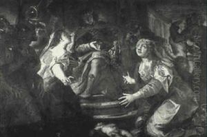 The Judgement Of Solomon by Andrea Casali