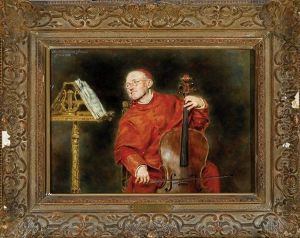 Cardinal Playing Cello