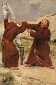 Monjes Con Un Caballo Monjes Con Un Caballo