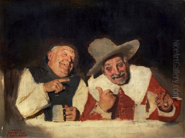 Les Deux Amis Rieurs: Le Moine Et Le Vieux Mousquetaire - view 1