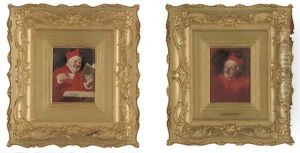 An Amusing Text (+ A Comical Look; Pair) by Antonio Casanova y Estorach
