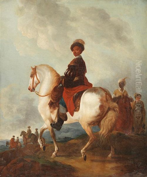 A Cavalier On Horseback - view 1