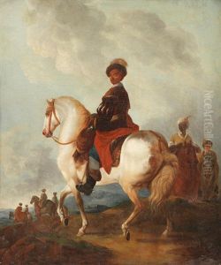A Cavalier On Horseback by Francesco Giuseppe Casanova