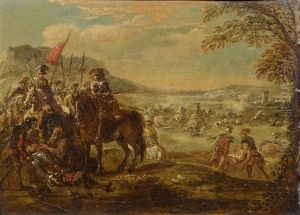 A Cavalry Battle by Francesco Giuseppe Casanova
