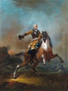 Angebliches Reiterbildnis Des Grafen Hermann Moritz Von Sachsen by Francesco Giuseppe Casanova