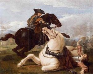 Scontro Di Cavalieri by Francesco Giuseppe Casanova