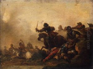 An Artillery Assault On A Cavalry Charge