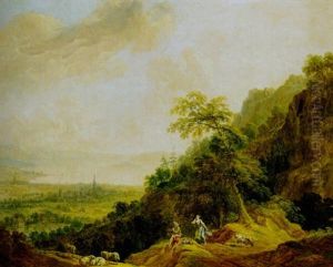 Weite Landschaft Mit Hirtenstaffage Weite Landschaft Mit Hirtenstaffage
