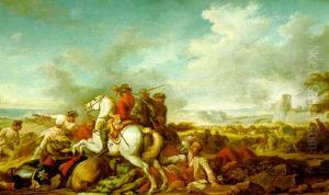 Franzosische Infanterie Attakiert Englische Oder Hannoversche Reiterei