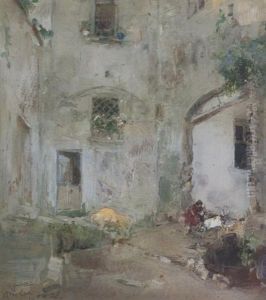 Interno Di Cortile by Giuseppe Casciaro