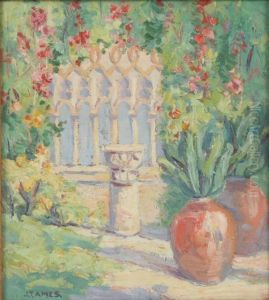 Impressionist Floral Landscape by Jessie Thompson Ames