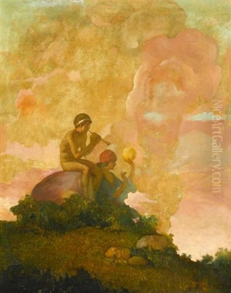 Two Figures At Daybreak - view 1