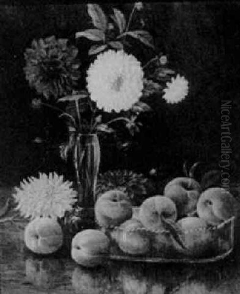 Dahlias And Peaches - view 1