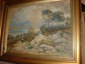 A Landscape With Figure Inforeground A Landscape With Figure Inforeground
