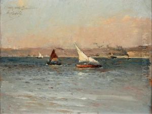 Voilier Dans La Rade by Alfred Casile