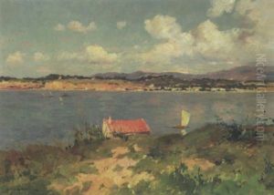 Gezicht Op Een Mediterraan Landschap